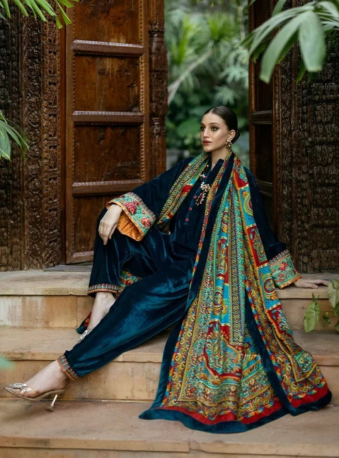 Banafsha Velvet 3 Piece D-2011