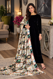 Pareesa Velvet 3 Piece D-2018