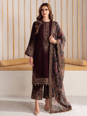 Gulrukh Velvet 3 Piece D-2001