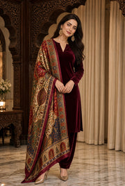 Gulaal Velvet 3 Piece D-2017
