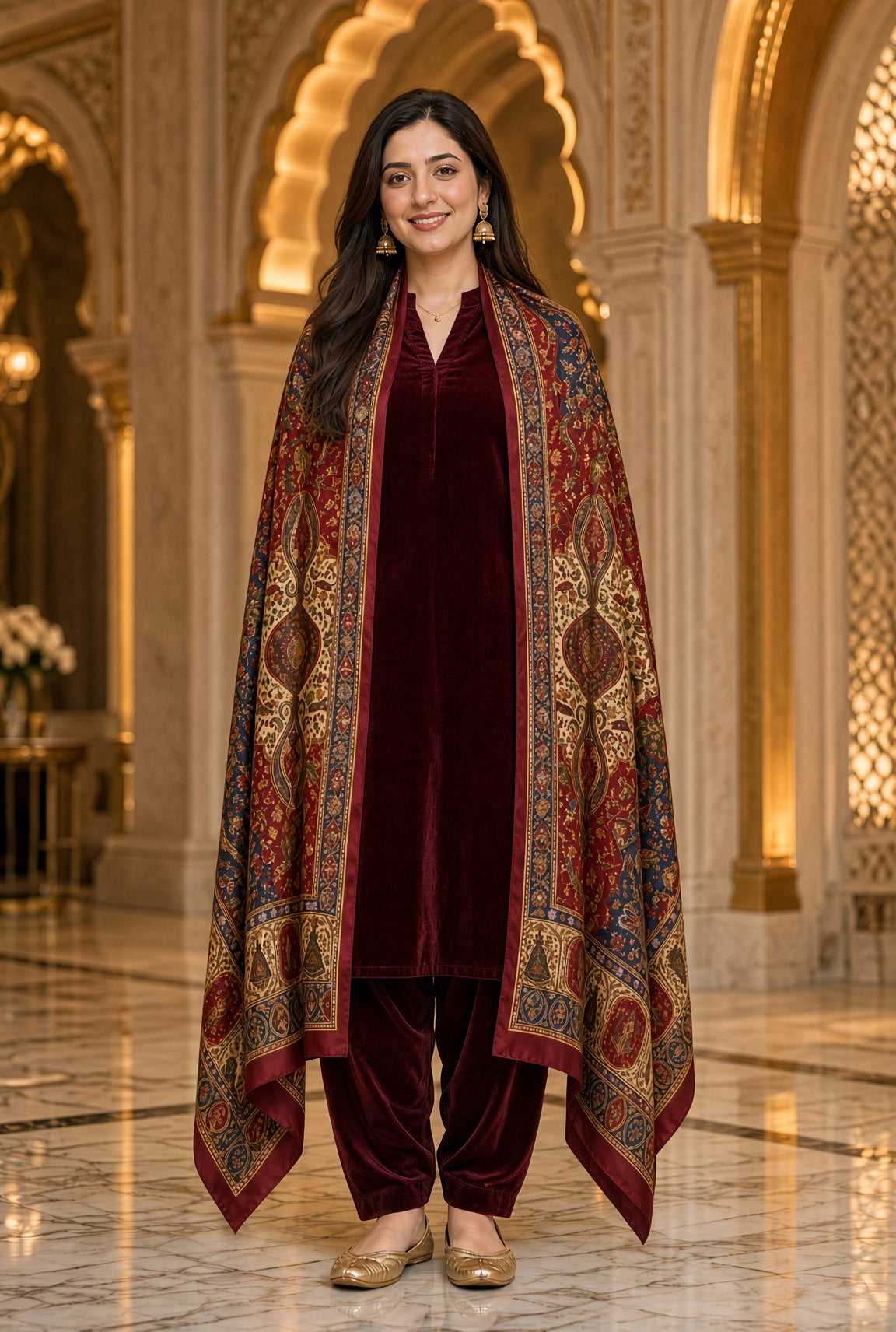 Gulaal Velvet 3 Piece D-2017
