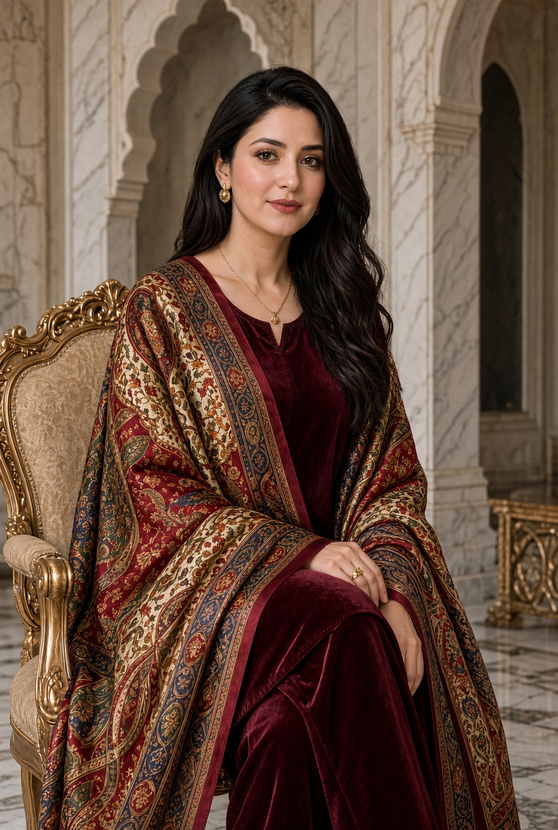 Gulaal Velvet 3 Piece D-2017